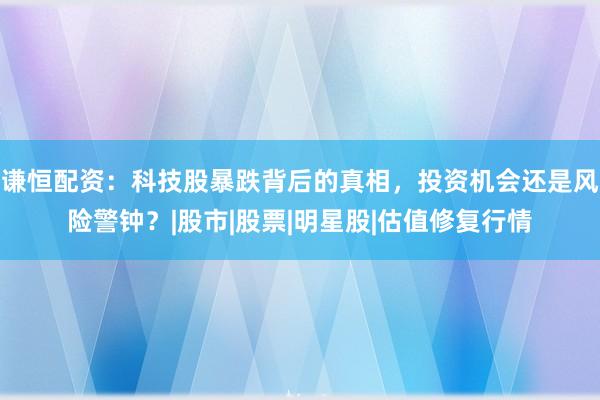 谦恒配资：科技股暴跌背后的真相，投资机会还是风险警钟？|股市|股票|明星股|估值修复行情