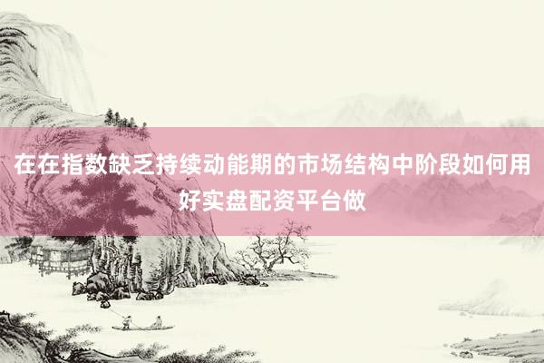 在在指数缺乏持续动能期的市场结构中阶段如何用好实盘配资平台做