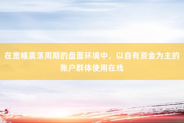 在宽幅震荡周期的盘面环境中，以自有资金为主的账户群体使用在线