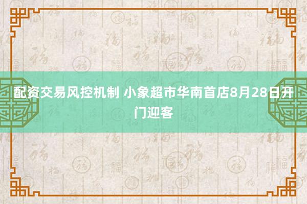 配资交易风控机制 小象超市华南首店8月28日开门迎客
